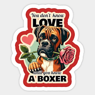 Boxer Valentine's day Sticker